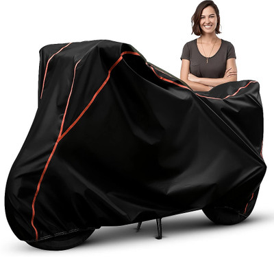 LUBANAZ Waterproof Two Wheeler Cover for Honda, Aprilia, Ather, Bajaj, Suzuki, TVS, Yamaha, Ola(Scooty, Black, Red)