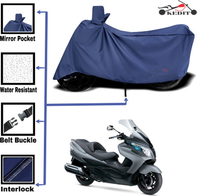 KEDIT Two Wheeler Cover for Suzuki(Burgman Electric, Blue)