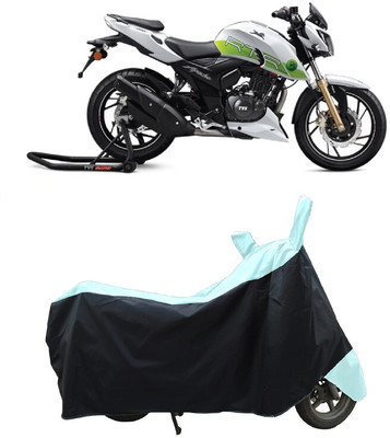 Coxtor Waterproof Two Wheeler Cover for TVS(Apache RTR 200 Fi E100, White)
