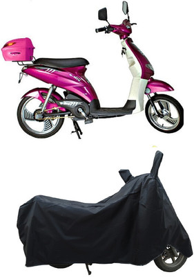 Coxtor Waterproof Two Wheeler Cover for Ampere(E Lite, Black)