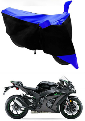 Furious3D Two Wheeler Cover for Kawasaki(Ninja ZX-10R, Blue, Black)