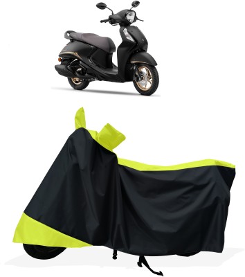 Tricway Two Wheeler Cover for Yamaha(Fascino 125, Yellow)