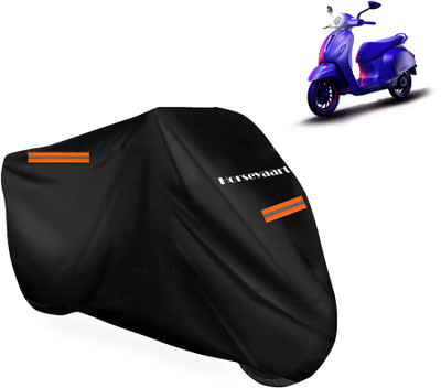 Horseyaart Waterproof Two Wheeler Cover for Bajaj(New Chetak, Black)