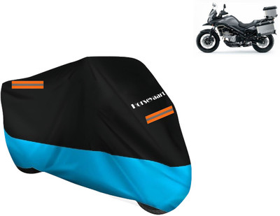 Horseyaart Waterproof Two Wheeler Cover for Suzuki(V-Strom 650 XT, Blue)