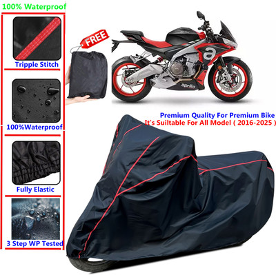 SThanaveX Waterproof Two Wheeler Cover for Aprilia(Black)