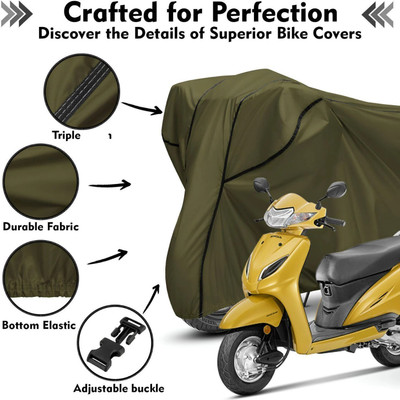 Shiv Kanha Waterproof Two Wheeler Cover for Honda(Activa, Green, Black)