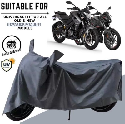 MADAFIYA Waterproof Two Wheeler Cover for Bajaj(Pulsar NS200, Grey)