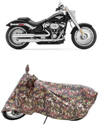 Coxtor Waterproof Two Wheeler Cover for Harley Davidson(Fat Boy, Multicolor)