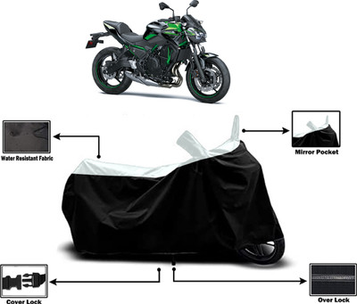 Amexride Two Wheeler Cover for Kawasaki(Z650 BS6, White)