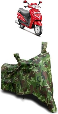 ATBROTHERS Waterproof Two Wheeler Cover for Hero(Duet LX 110CC BS6, Multicolor, Green)