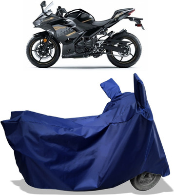 Amexride Two Wheeler Cover for Kawasaki(Ninja 650 BS6, Blue)