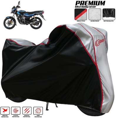 xodi Waterproof Two Wheeler Cover for Bajaj(Platina 110 H-Gear, Silver, Black)