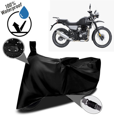 ROYAL AUTO MART Waterproof Two Wheeler Cover for Royal Enfield(Himalayan, Black)