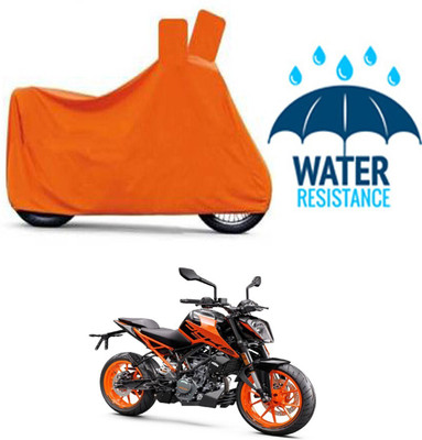 DeepShakshi AUTOMOTIVE Waterproof Two Wheeler Cover for KTM(200 Duke, Orange)