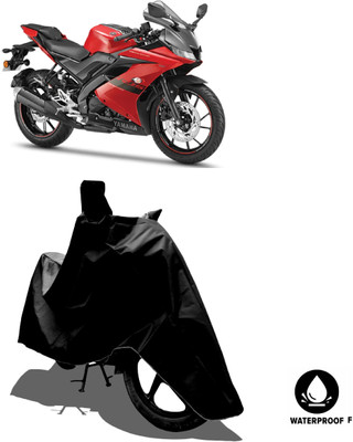 Amexride Waterproof Two Wheeler Cover for Yamaha(YZF-R15 V3 New BS6, Black)