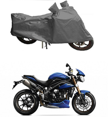 Mdstar Waterproof Two Wheeler Cover for Triumph(Speed Triple, Grey)