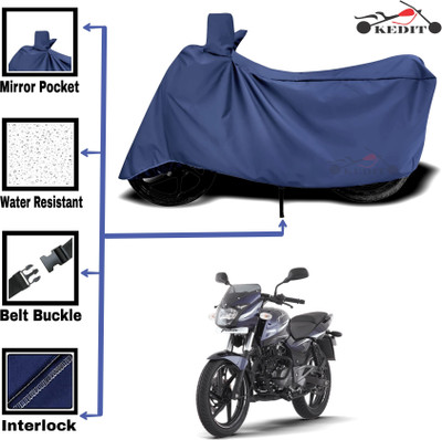 KEDIT Two Wheeler Cover for Bajaj(Pulsar 180, Blue)