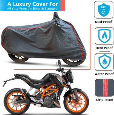 FAMEXON Waterproof Two Wheeler Cover for KTM(Duke 390 ABS, Grey)