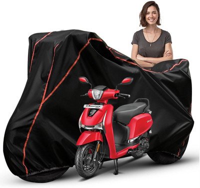 Car Styling Waterproof Two Wheeler Cover for Hero(Destini 125, Black, Red, Multicolor)