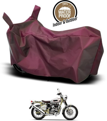 Mdstar Waterproof Two Wheeler Cover for Royal Enfield(Bullet Trials 500, Maroon)