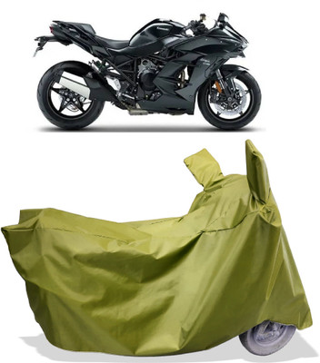 Amexride Two Wheeler Cover for Kawasaki(Ninja H2 SX BS6, Maroon)