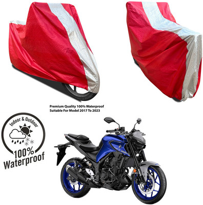 AUTOCAD Waterproof Two Wheeler Cover for Hero(Glamour FI, Silver, Red)