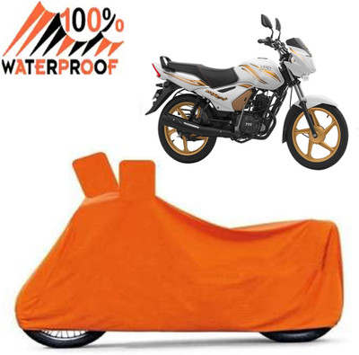 ROYAL AUTO MART Waterproof Two Wheeler Cover for TVS(Star City Plus, Orange)
