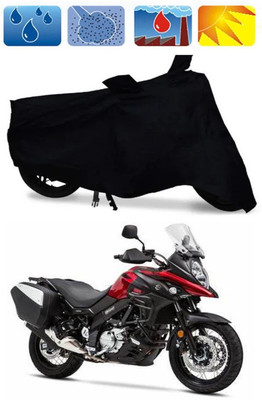 AUTOCAD Waterproof Two Wheeler Cover for Suzuki(V Strom 1000, Black)
