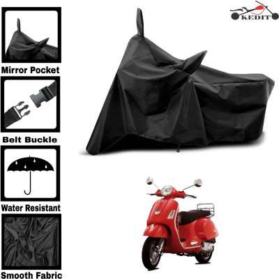 KEDIT Two Wheeler Cover for Universal For Bike(Vespa SXL, Black)