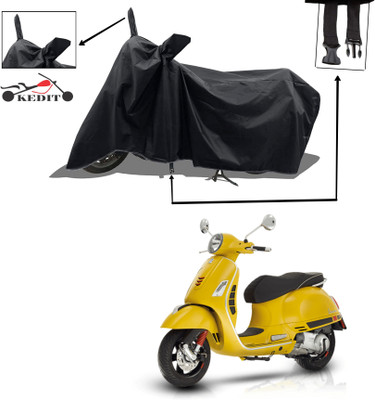 KEDIT Two Wheeler Cover for Vespa(Vespa VXL, Black)