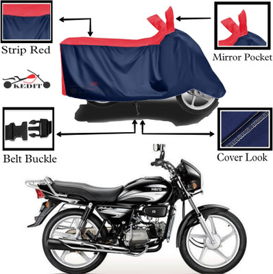 KEDIT Two Wheeler Cover for Hero(Splendor Plus, Red, Blue)