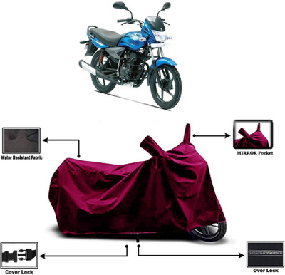 AASHTIK MART Two Wheeler Cover for Bajaj(Platina 125, Maroon)