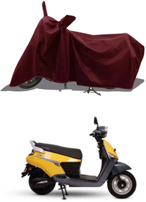 RAQTRO Two Wheeler Cover for Bgauss(Electric Scooter, Maroon)
