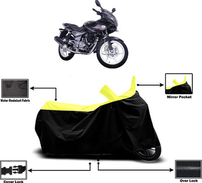 Amexride Two Wheeler Cover for Bajaj(Pulsar 220 DTS-i, Yellow)