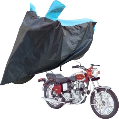 RiderShine Two Wheeler Cover for Royal Enfield(Machismo 350, Blue, Black)