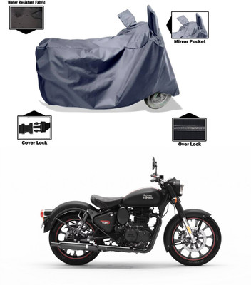 CODOKI Waterproof Two Wheeler Cover for Royal Enfield(Classic 350, Grey)
