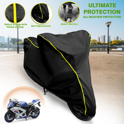 GARREGE Waterproof Two Wheeler Cover for Suzuki(GSX R1000, Blue)