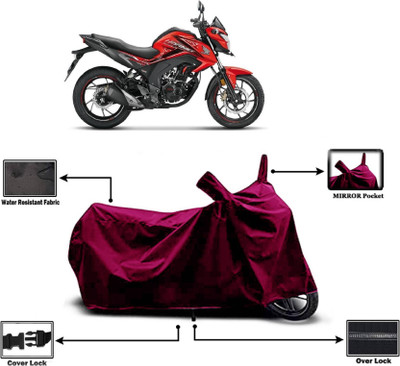 KEDIT Two Wheeler Cover for Honda(CB Trigger, Maroon)