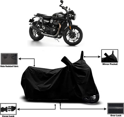 Amexride Two Wheeler Cover for Triumph(Speed Twin, Black)