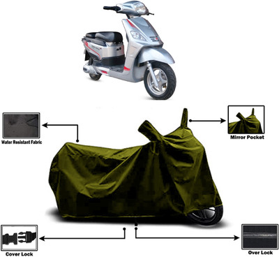 Amexride Two Wheeler Cover for Hero Electric(Electric NYX e5, Green)