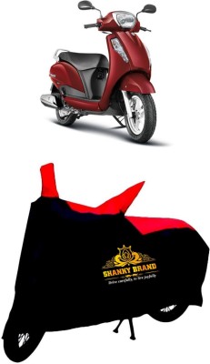 ShankyBrand Two Wheeler Cover for Universal For Bike, Suzuki(Access 125, Red, Black)