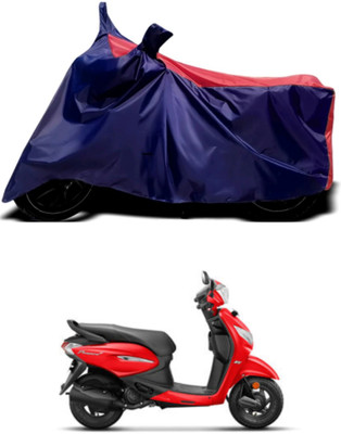 RAQTRO Two Wheeler Cover for Hero(Pleasure Plus, Red, Blue)