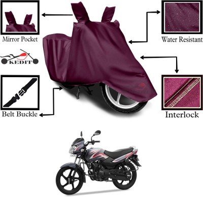 KEDIT Two Wheeler Cover for TVS(Sport KS BS6, Maroon)