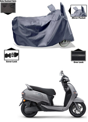 GOSHIV-car and bike accessories Waterproof Two Wheeler Cover for TVS(iQube Electric, Grey)