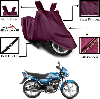 AASHTIK MART Two Wheeler Cover for Hero(HF Deluxe, Maroon)
