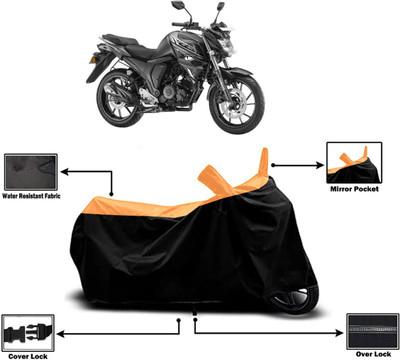 Amexride Two Wheeler Cover for Yamaha(FZ S FI (V 2.0) BS6, Orange)