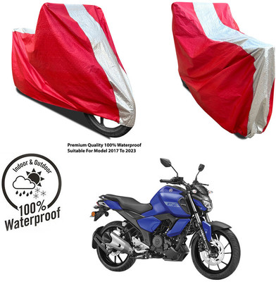 AUTOCAD Waterproof Two Wheeler Cover for Hero(Achiever, Silver, Red)