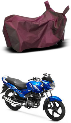 Mdstar Waterproof Two Wheeler Cover for TVS(Star City, Maroon)