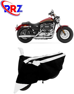 RRZ Waterproof Two Wheeler Cover for Harley Davidson(1200 Custom, Black, White)
