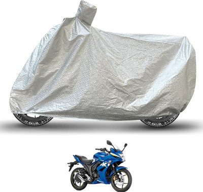 Caronix Waterproof Two Wheeler Cover for Suzuki(Gixxer SF, Silver)